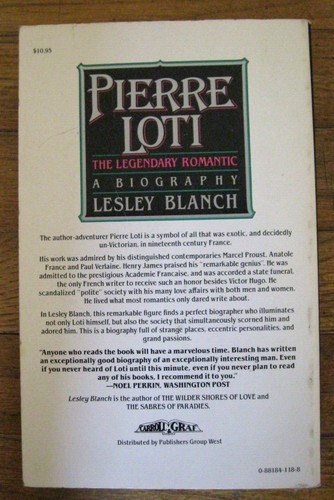 PIERRE LOTI A BIOGRAPHY~LESLEY BLANCH~1985~1ST CARROLL&GRAF EDITION - Imagen 5 de 5