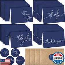 Teling 200 Set Thank You Cards with Envelopes Bulk, 6 x 4 Inch Blank Thank U 
