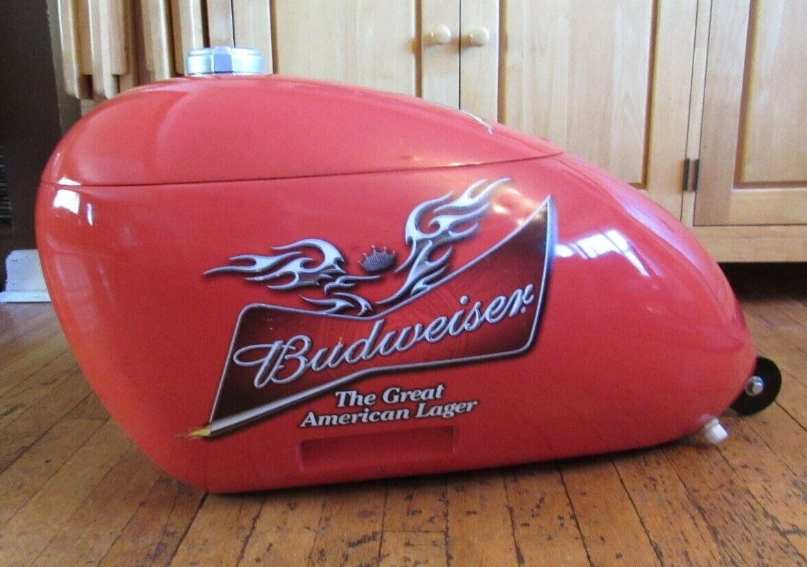 Vintage Budweiser Beer Motorcycle Gas/Fuel Tank Ice Chest