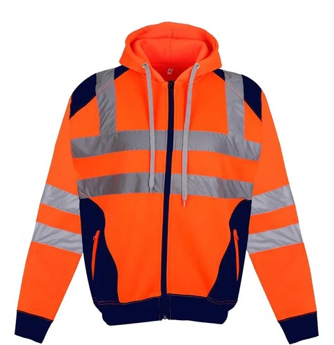 HI VIS VIZ MEN'S NEW TROUSERS SAFETY WORK WEAR JOGGING BOTTOMS PANTS HOODIE TOP - Picture 15 of 31