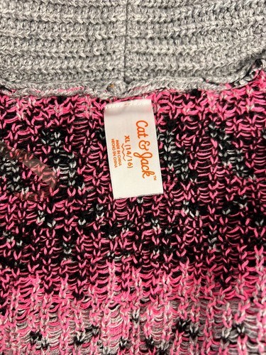 Girls Cat & Jack Tribal Metallic Thread Open Knit Cardigan Sweater -XL (14-16) - Picture 4 of 6