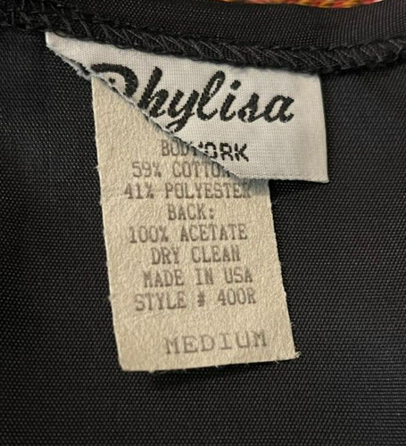 Phylisa Vest Hollywood Themed Tie-Back Size M Excellent Condition Read - Picture 4 of 5