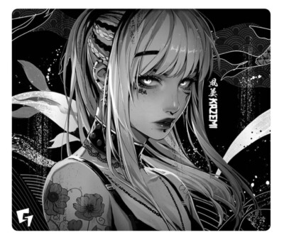 GLSSWRKS Kazemi Premium Glass Mousepad Dark Japan Limited