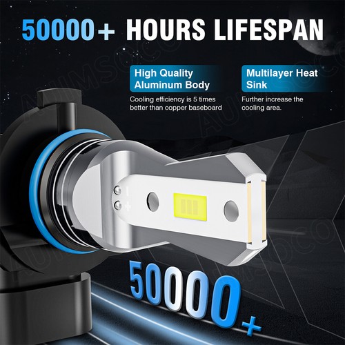 4X H11+9005 LED Headlight High Low Beam Light Kit Combo 10000K Bulbs Xenon White - Picture 16 of 18
