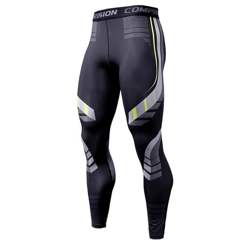 Mens Gym Compression Leggings Sport Training Pants Men Running - Picture 19 of 25