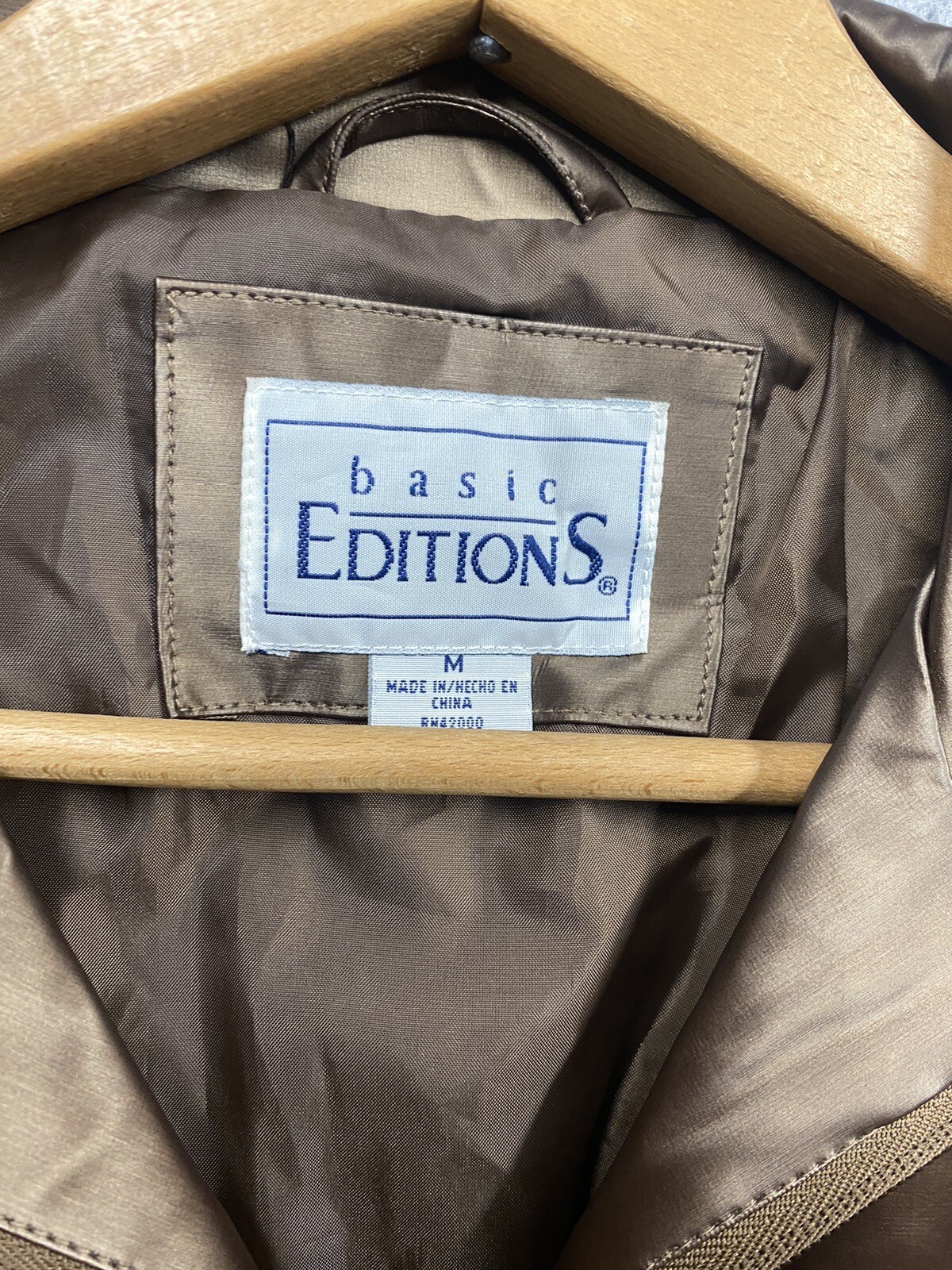 Basic Editions Jacket Women’s Brown Polyvinyl Siz… - image 6