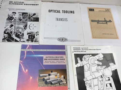 Five Optical Tooling Manuals: Autocollimators, Jig Transits, Alignment Telescope