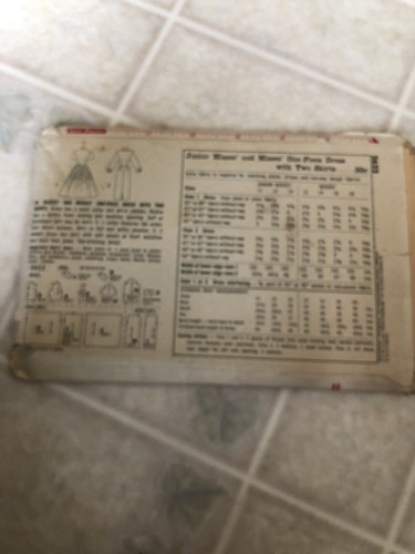 1950s Vintage Simplicity 2622 Size 12 One Piece Dress  Cut Sewing Pattern - Picture 3 of 3