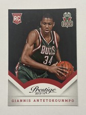 Giannis Antetokounmpo 2013-14 Prestige ROOKIE Card MILWAUKEE BUCKS Panini. rookie card picture