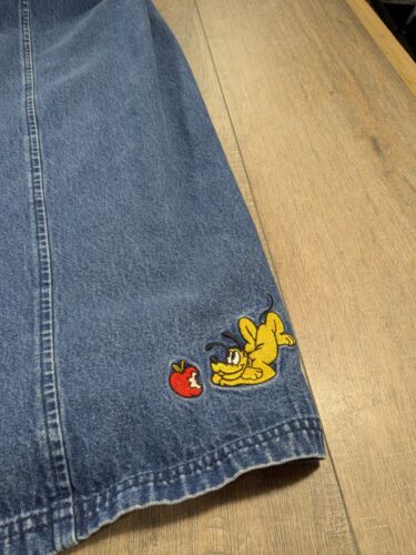VTG 90s Disney Store Denim Maxi Dress Womens XXL Blue Sleeveless Mickey Minnie - Picture 8 of 11