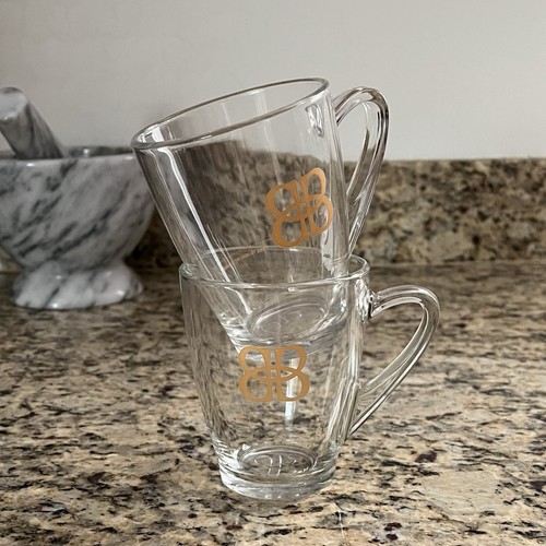 Tazas de café Bailey's Irish de vidrio crema con logotipo grabado en oro (con medidas) - Imagen 2 de 5