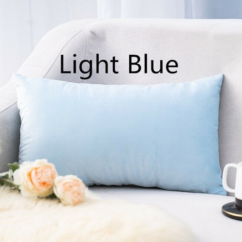 Plain Colourful Velvet Soft Cushion Cover Throw Pillow Case Waist Home Decor - Picture 32 of 42