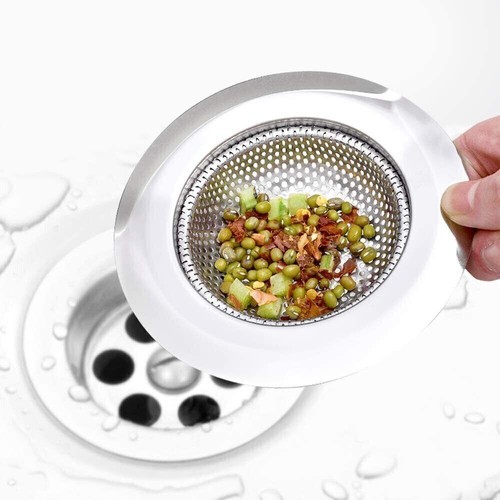 STAINLESS STEEL Bathtub Sink Shower Hair Food Catcher Drain Plug Filter Strainer - Picture 9 of 15