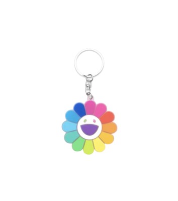 Takashi Murakami rainbow flower keychain | eBay