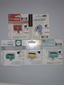 WeR-Memory-Sew-Easy-Large-Roller-Head-LOT-Daisy-Smocking-Love-Heart-Banner-Vine