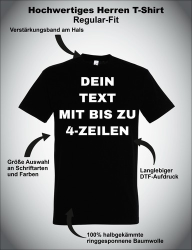 Herren T-Shirt bedrucken lassen Wunschtext personalisiert Geschenk Männer Fun - Bild 10 von 105