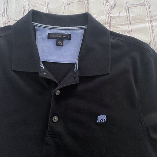 Banana Republic Navy Blue Short Sleeve Polo L Preppy - Picture 4 of 12
