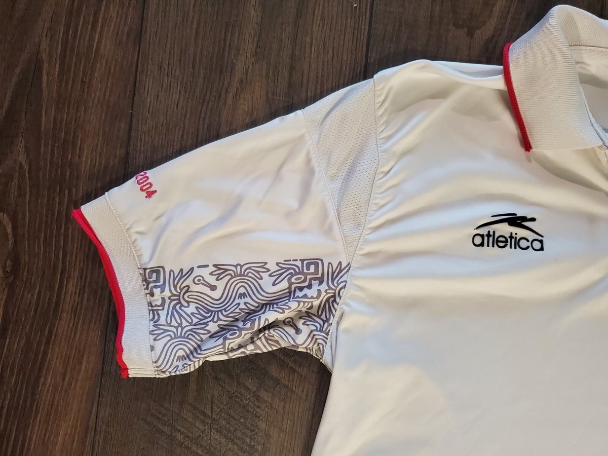 Mexico White Jersey Atletica Large L Atenas 2004 juegos olimpicos