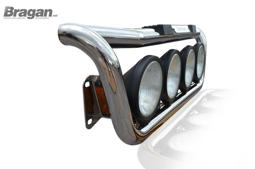 To Fit 2007+ Mercedes Axor Steel Grill Light Bar D + Step Pads + Side LEDs - Picture 10 of 12