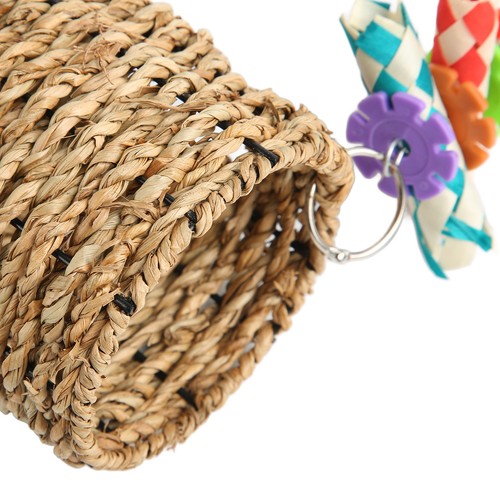 Bird Grass Tunnel Woven Chewing Tunnel House Boredom Relief For Budgie - Picture 10 of 11