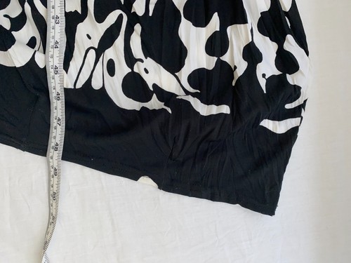 David House Womens Size 12 Black White V-Neck Sleeveless Pocket Flowy Stretch - Bild 14 von 15