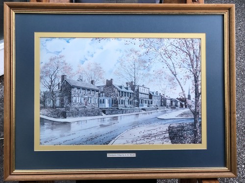 “Brandywine Village” Andrew Wyeth Framed Double Matted Print Made In USA - Picture 6 of 10