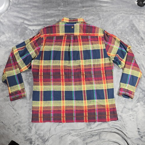 The Territory Ahead Popover Shirt Mens XL Red Plaid Linen Blend Colorful Outdoor - Picture 4 of 8