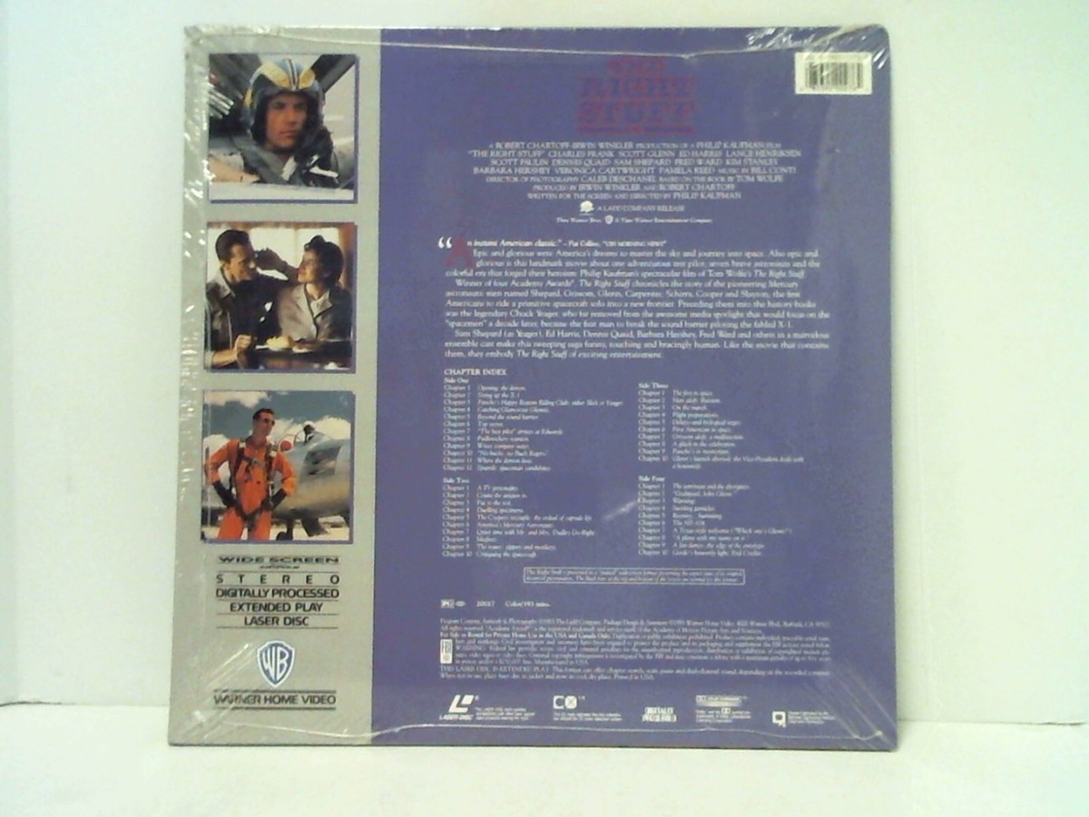 The Right Stuff Laser Disc Extended Play NEW SEALED Dennis