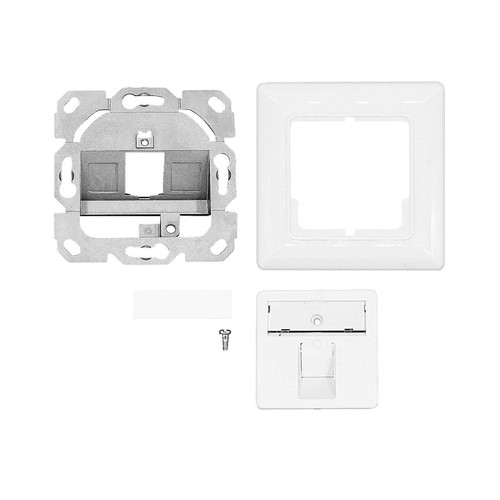 Tragring Trägerrahmen für 1 Keystone Modul RJ45 als Netzwerkdose weiß RAL9003 - Photo 6/6