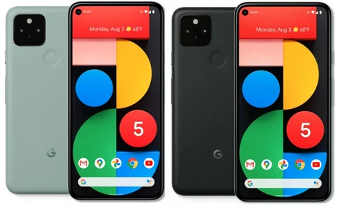 Google Pixel 5 - 128GB - GD1YQ - Black and Green - (Unlocked) - Very Good