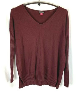 Vince-Camuto-Purple-V-Neck-Long-Sleeve-Sweater-Womens-Size-Medium-M