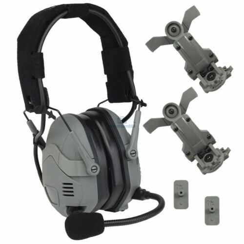 AMP Tactical Headset Military Bluetooth Earphone Noise Reduction For Fast Helmet - Picture 9 of 16
