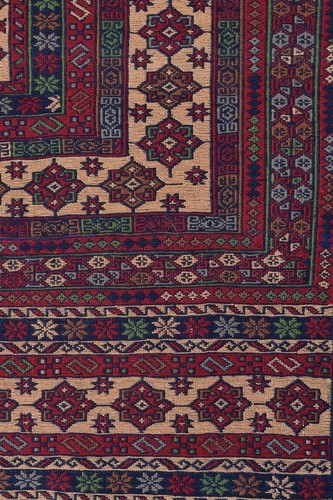 Maliki Vintage Geometric Handmade Knotted Rug 4 x 6 ft - Picture 5 of 7