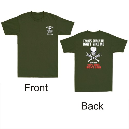 Boomer Est 1954 I'm 97% Sure You Don't Like Me Front & Back Print Men's T-Shirt - Picture 8 of 8