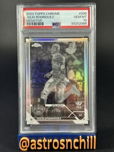 2023 Topps Chrome Julio Rodriguez Negative Refractor #200 PSA 10