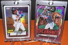🚀Ronald ACUNA Jr🔥auto Print🔥topps Chrome💥unleashed Pink🔥holo Refractor⭐️