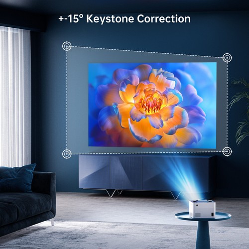 Portable Native 1080P Projector WiFi Bluetooth Home Theater For Android iPhone - Picture 6 of 8