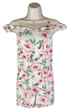Children  s Place Girls Floral Sleeveless Cold Shoulder Ruffle Romper Size 10/12