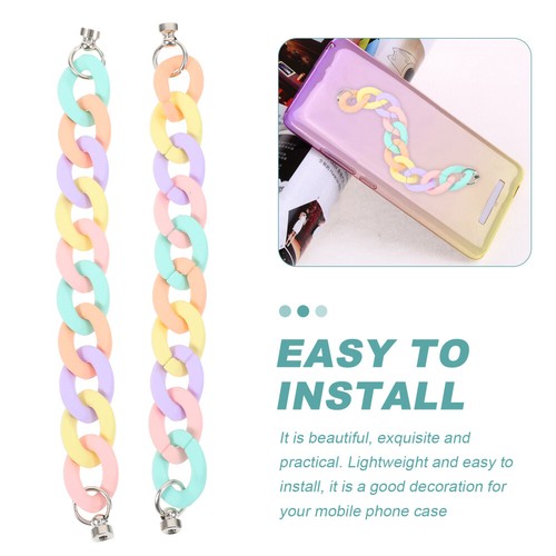 2 Pcs Acryl Armband Mädchen Fräulein Schöne Handyhülle Telefonabdeckungskette - Zdjęcie 8 z 12