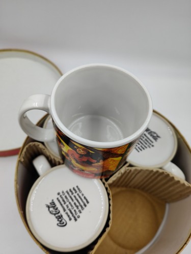 Coca-Cola Collectible Vintage 4 Mugs Boxed Set - Unused - Picture 4 of 5