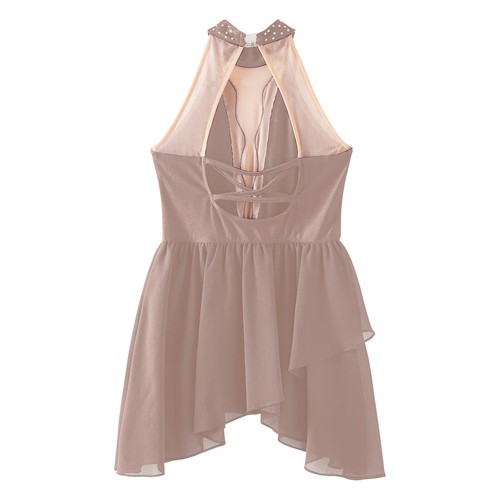Kids Girls Dress Patchwork Dancewear Lyrical Leotard Dancer Stage Irregular Hem - Picture 29 of 69