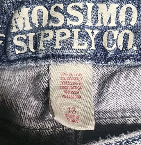 Mossimo Supply Co Womens Size 13 Blue Denim Patch Work Super Flare Jeans Pants - Picture 2 of 17
