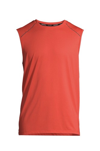 T-Shirt Uomo Russell Active Senza Maniche Muscoli Dri-Power Rosso Arancione Small 34-36 - Foto 6 di 8