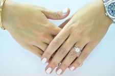 2 Ct Solitaire Diamond Ring Engagement Round Cut H/SI1 Treated 14K White Gold