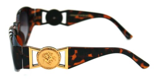 Medusa Metal Gold Logo 413 Medium Brown Sunglasses Vintage Style Biggie 852 - Picture 3 of 12