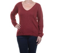Studio Crochet Back V-neck Long Sleeve Sweater Size M on sale Studio Crochet Back V-neck Long Sleeve Sweater Size M on sale