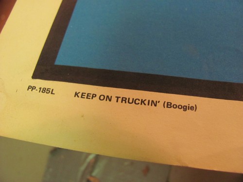 Vintage KEEP ON TRUCKIN’ Blacklight Poster 1972 Boogie Dancing Psychedelic - Picture 8 of 10