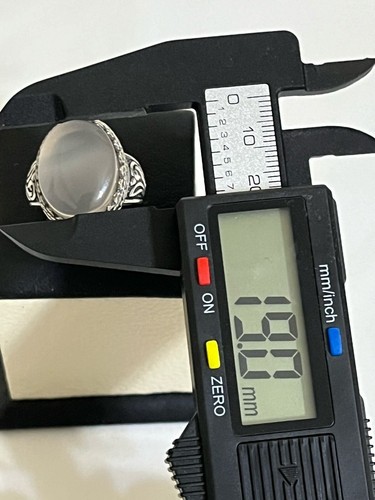 Handgefertigter Herrenring mit echtem Aqua Jemenit Achat - 925 Silber خاتم عقيق مائي - Bild 13 von 13