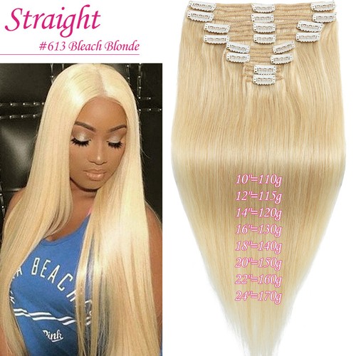 Double Weft Clip in Afro Curly Wavy Virgin Human Hair Extensions Full Head THICK - Bild 29 von 36