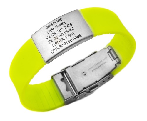 ID Armband mit Edelstahlplatte inkl. Gravur nach Wunsch! Alert ID für Diabetes - Bild 7 von 44